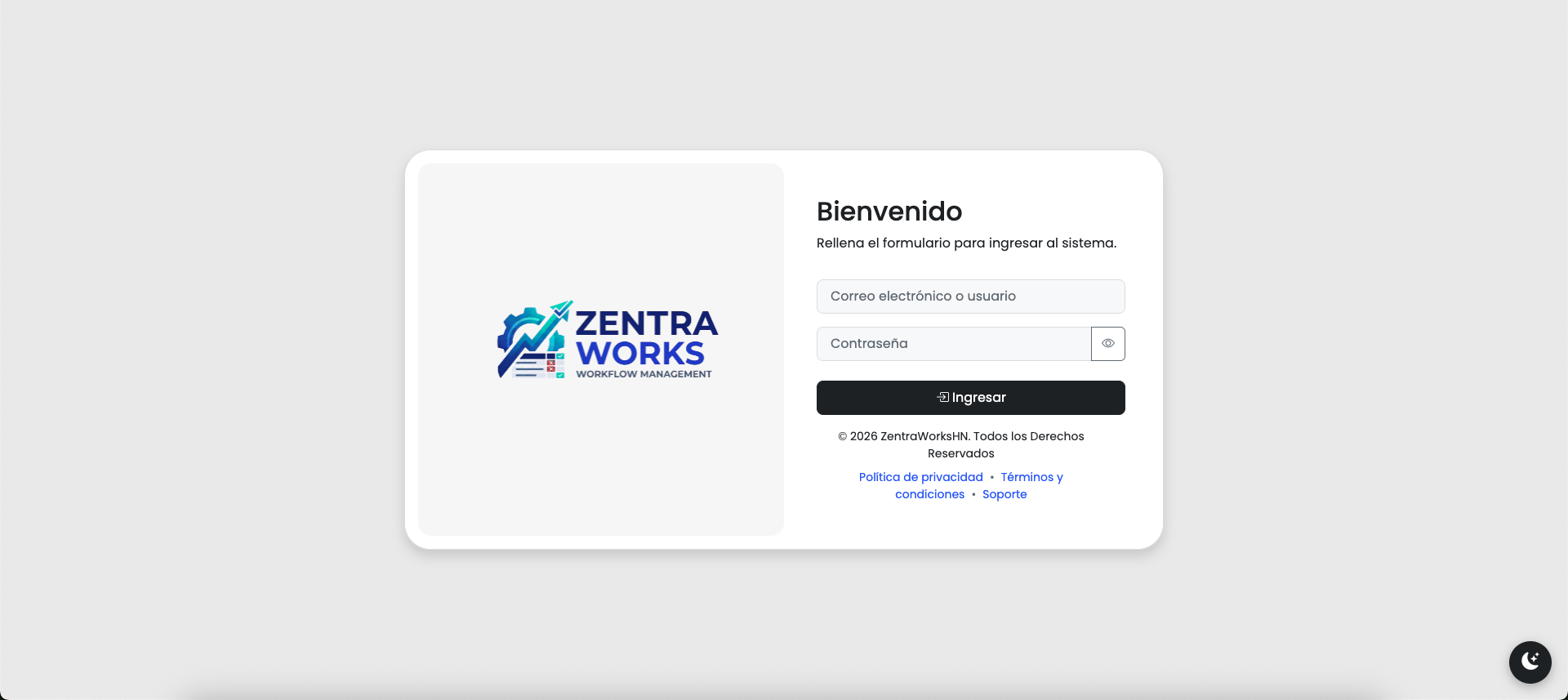 Acceso seguro a ZentraWorks